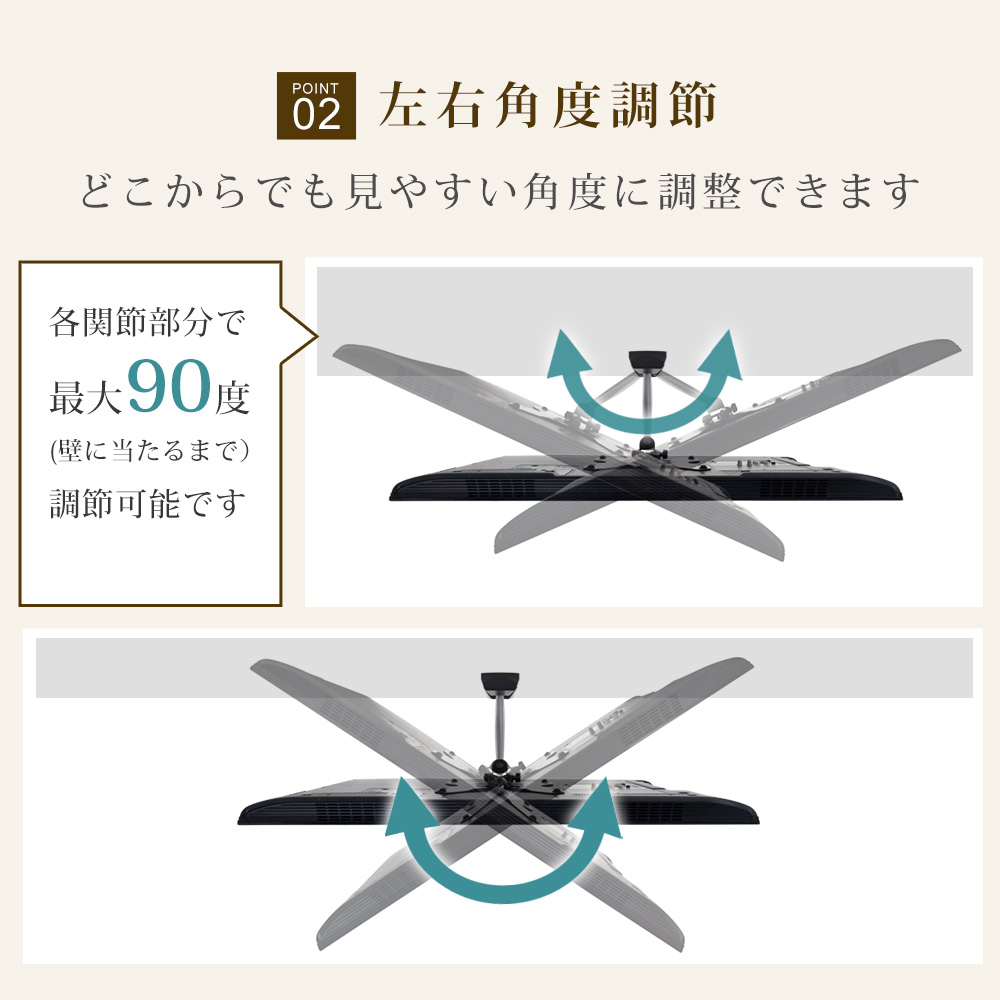 TVセッターアドバンスMR111 Sサイズ 左右角度調節